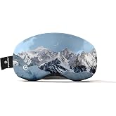 GOGGLESOC Pro Microfiber Goggle Lens Cover | Made from Recycled Plastic Bottles, Silicone Backed Grip, Lens Cloth, Lens Protection, Universal Fit, Ski, Snowboard