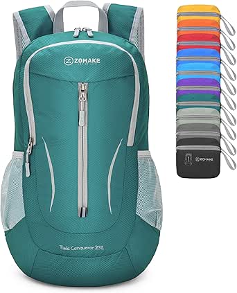 ZOMAKE Small Hiking Backpack, 25L Lightweight Travel Backpack Packable Backpack Daypack for Women Men
