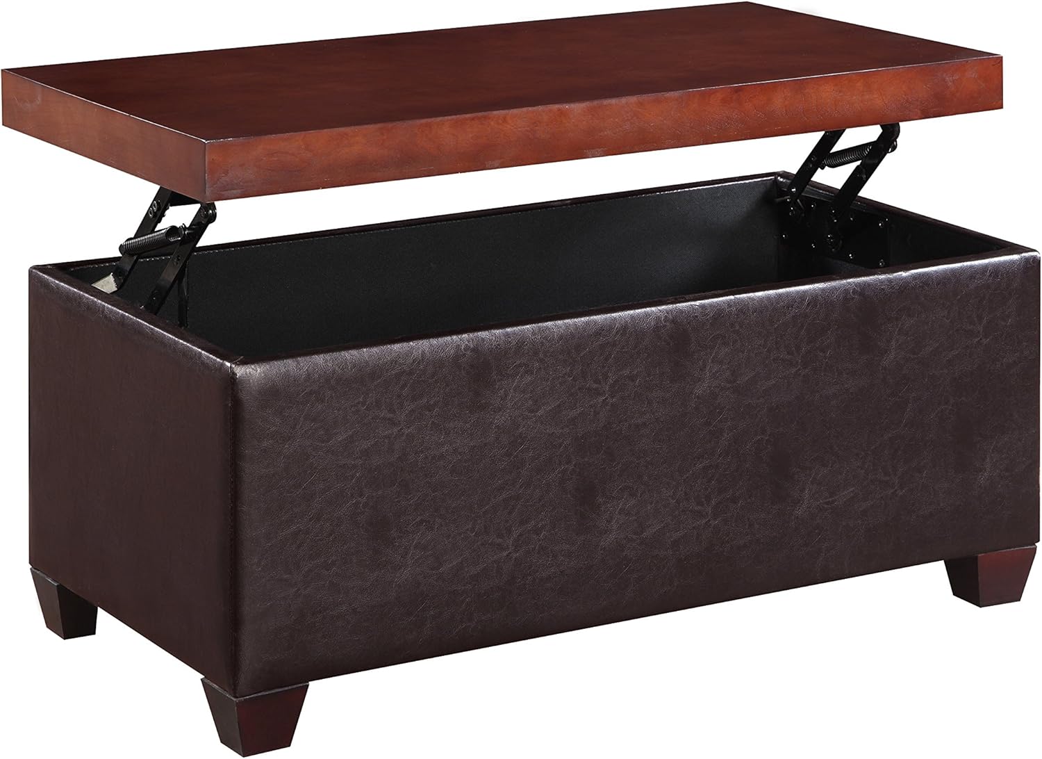 Lift Top Leather Ottoman Coffee Table / H2o Lift Top Storage Coffee