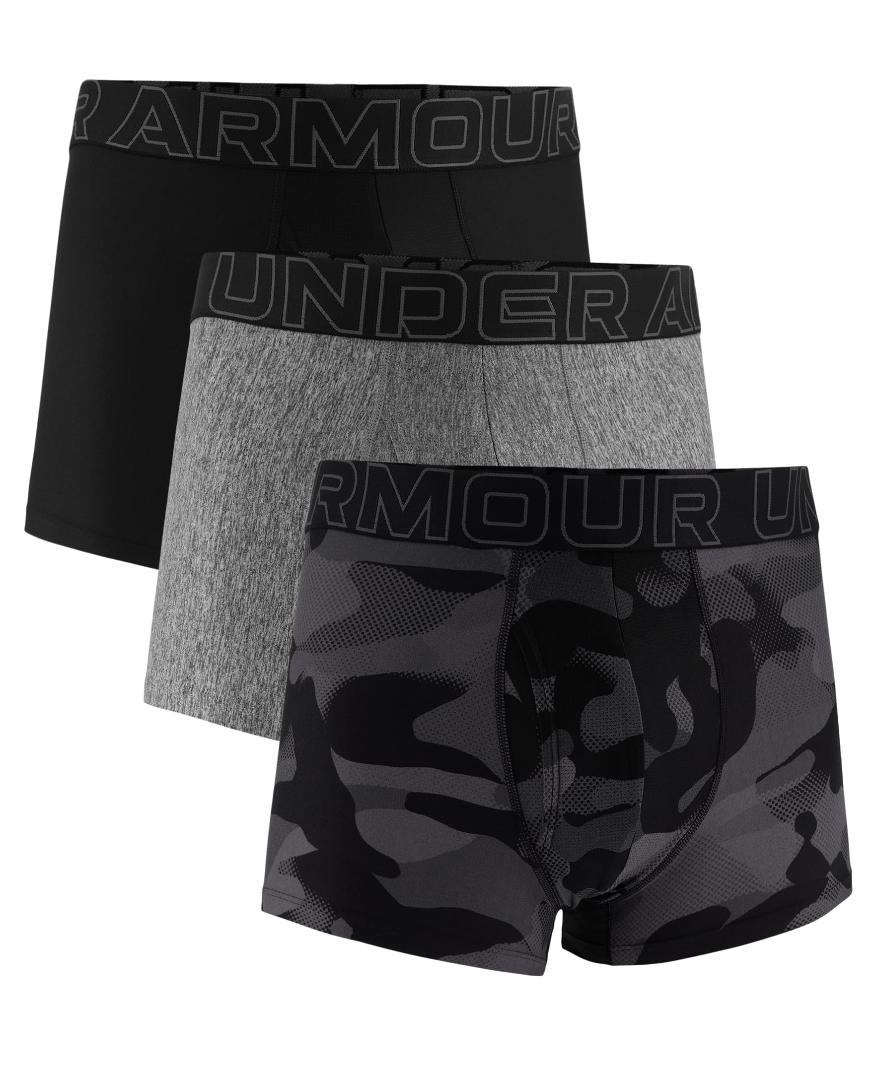 Under Armour UA Performance Tech Boxerjock 3in 3-Pack, Black Camo Print 3-Pack, 4XL Image