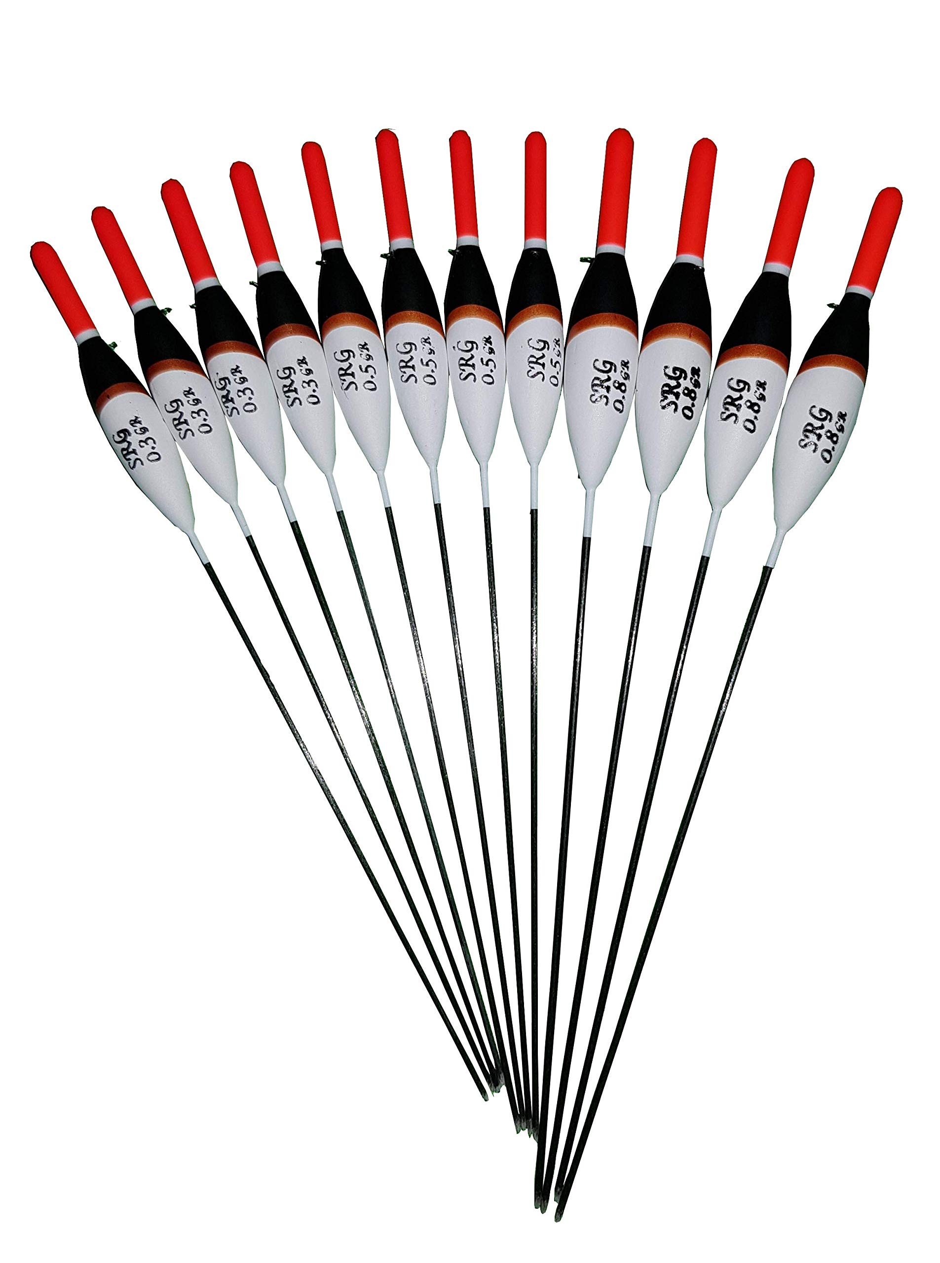 12 x Assorted Pole Floats (Pack 303R12)