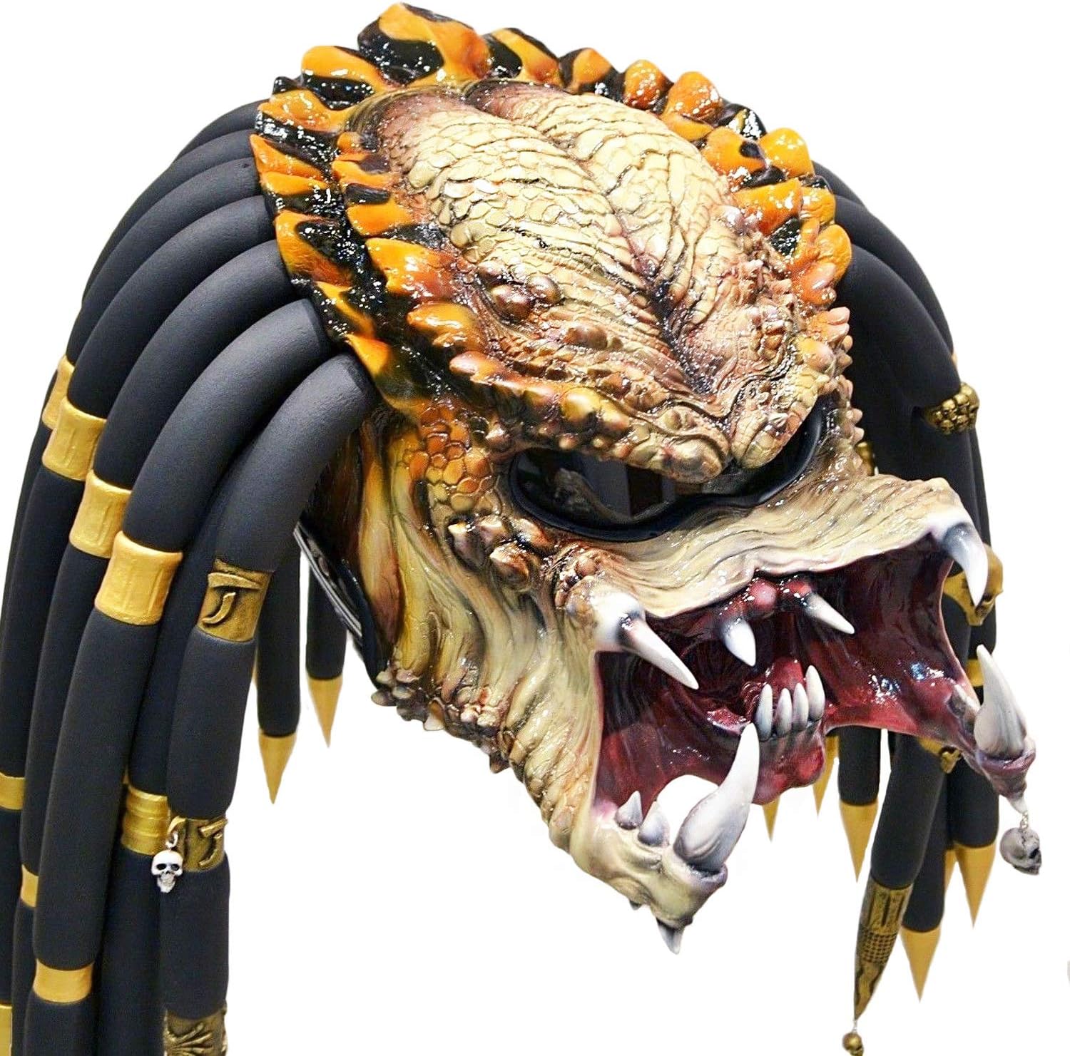 ALDPredator Predator Motorcycle Helmet | Cruisers Sports Street Bike Scooter Touring Moped Moto | for Men and Women | DOT & ECE Certified (Brown, S)