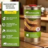 Nordicare Teak Oil 1L Outdoor Wood Oil for Garden Furniture Seals Drying view 5