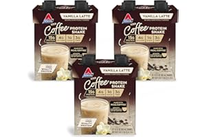 Atkins Iced Coffee Vanilla Latte Protein Shake, 15g Protein, Low Glycemic, 4g Net Carb, 1g Sugar, Keto Friendly