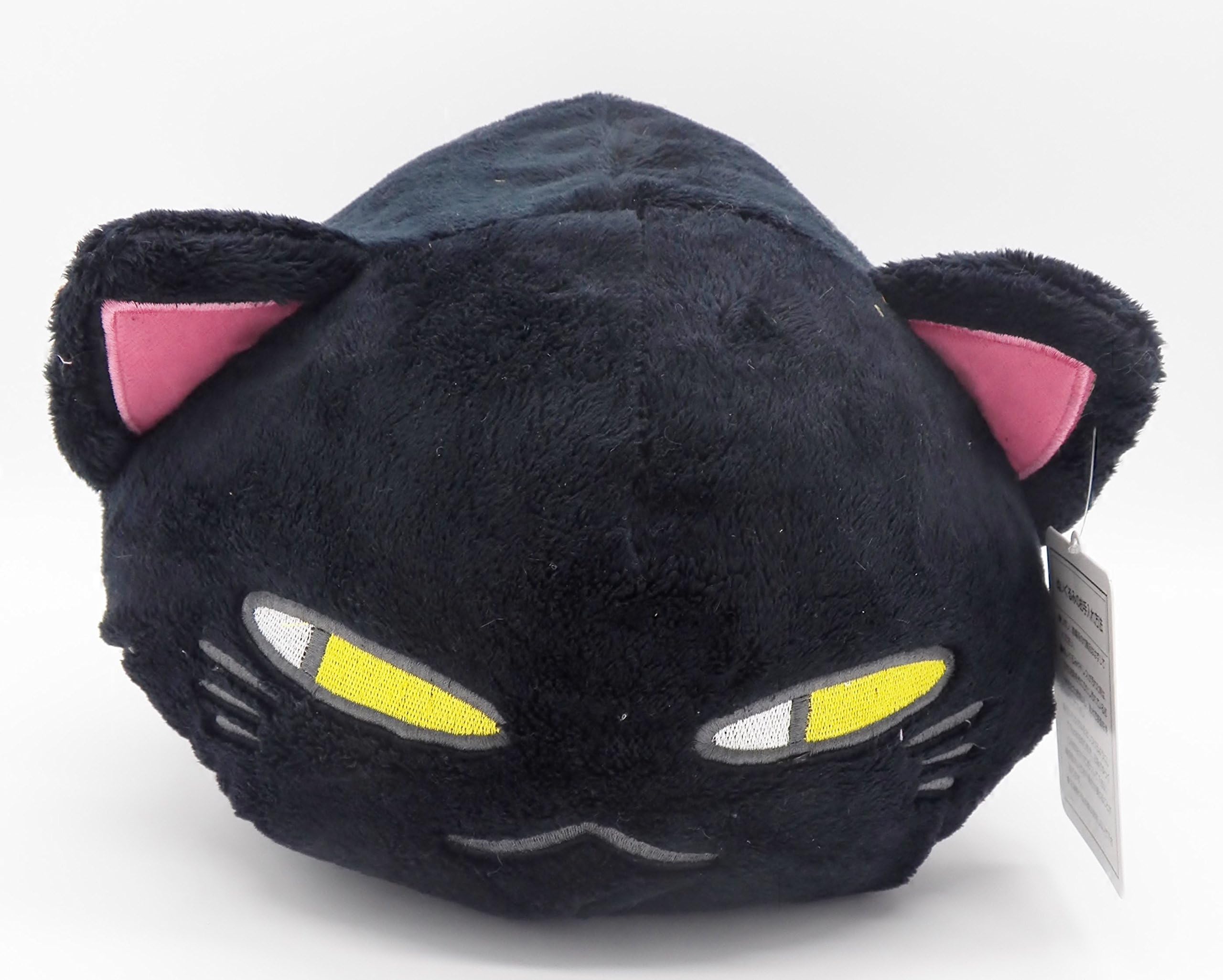 10" LARGE Cute Nemuneko Cat Kitty Plush Doll ~Black with Gold Eyes~