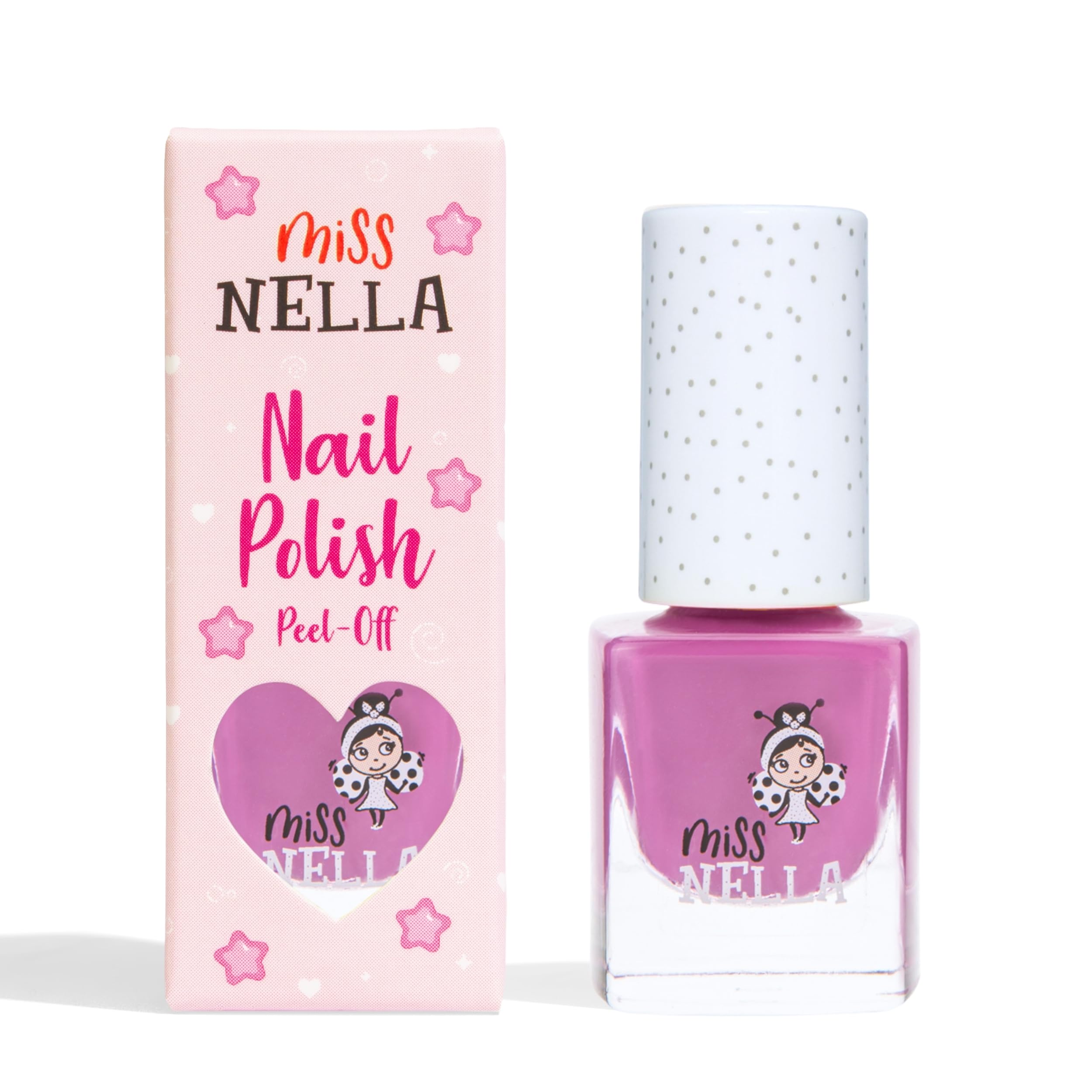 Miss Nella LITTLE POPPET – Safe purple Nail Polish for Kids, Non-Toxic & Odor Free Formula for Children and Toddlers, Natural Water Based for Easy Peel Off