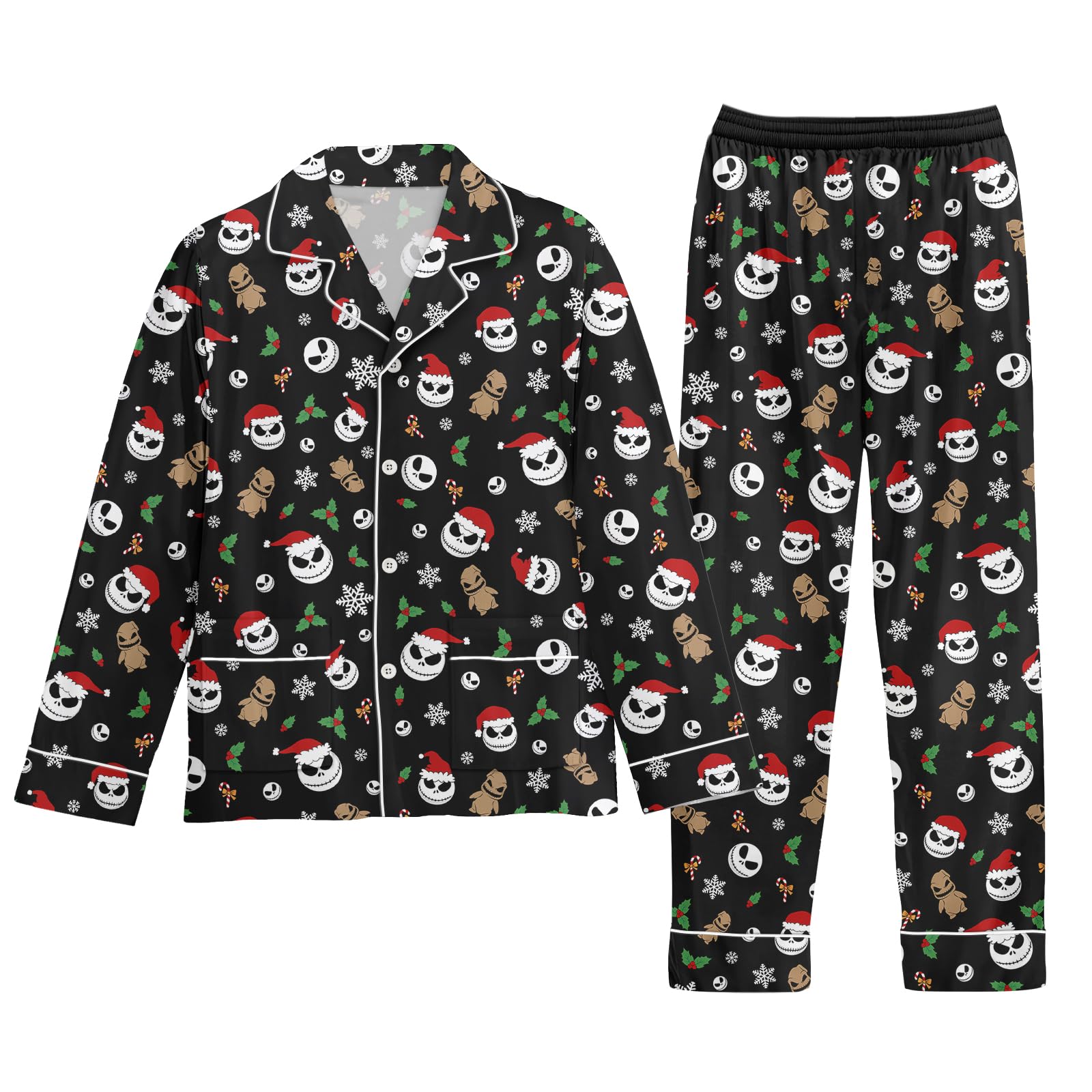 Photo 1 of **JUST THE TOP*** Medium ELUNORUS Unisex Ultra Soft Pajama Set for Women & Men, Cozy Winter Valentine’s Day Pajamas, Matching Sleepwear Gift with Pockets Spooky Christmas Print