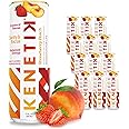 KENETIK Nootropic Ketone Drink, Ketones for Energy & Focus, Caffeine & Sugar Free, High Performance D-BHB Ketone Mix, Fuel w/Zero Crash or Jitters, Ready to Drink - Strawberry Peach 12 Pk