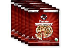 WRAWP Paleo Pizza Crust | 6 Pack Tomato Flavored Organic Gluten Free, Dairy Free, Soy Free, Nut Free and Vegan Pizza Crust