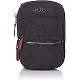 HUGO mens Repeat Logo Strap Small Crossbody Bag