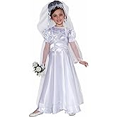 Rubies Wedding Belle Bride Costume Dress and Veil for Kids, Girl's Large