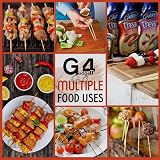 G4GADGET 150 Bamboo Skewers 30cm for BBQ Fondue Cocktail Party view 7