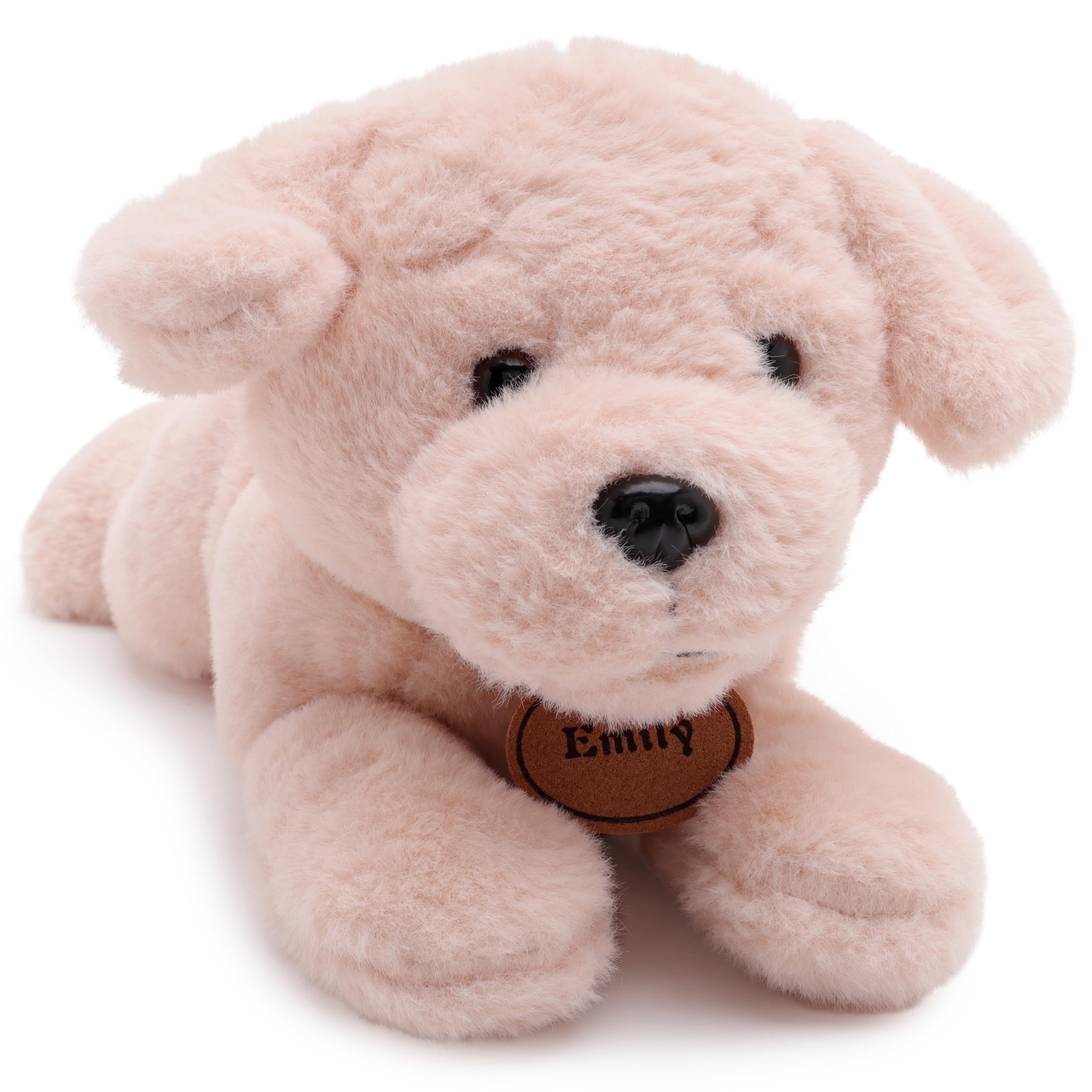 Toyland® 25cm (10") Emily The Golden Retriever Soft Toy - Lying Down Plush Dog - Suitable From Birth