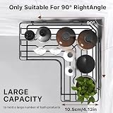 KEGII Shower Caddy Corner No Drilling Adhesive Stainless Steel Black view 2