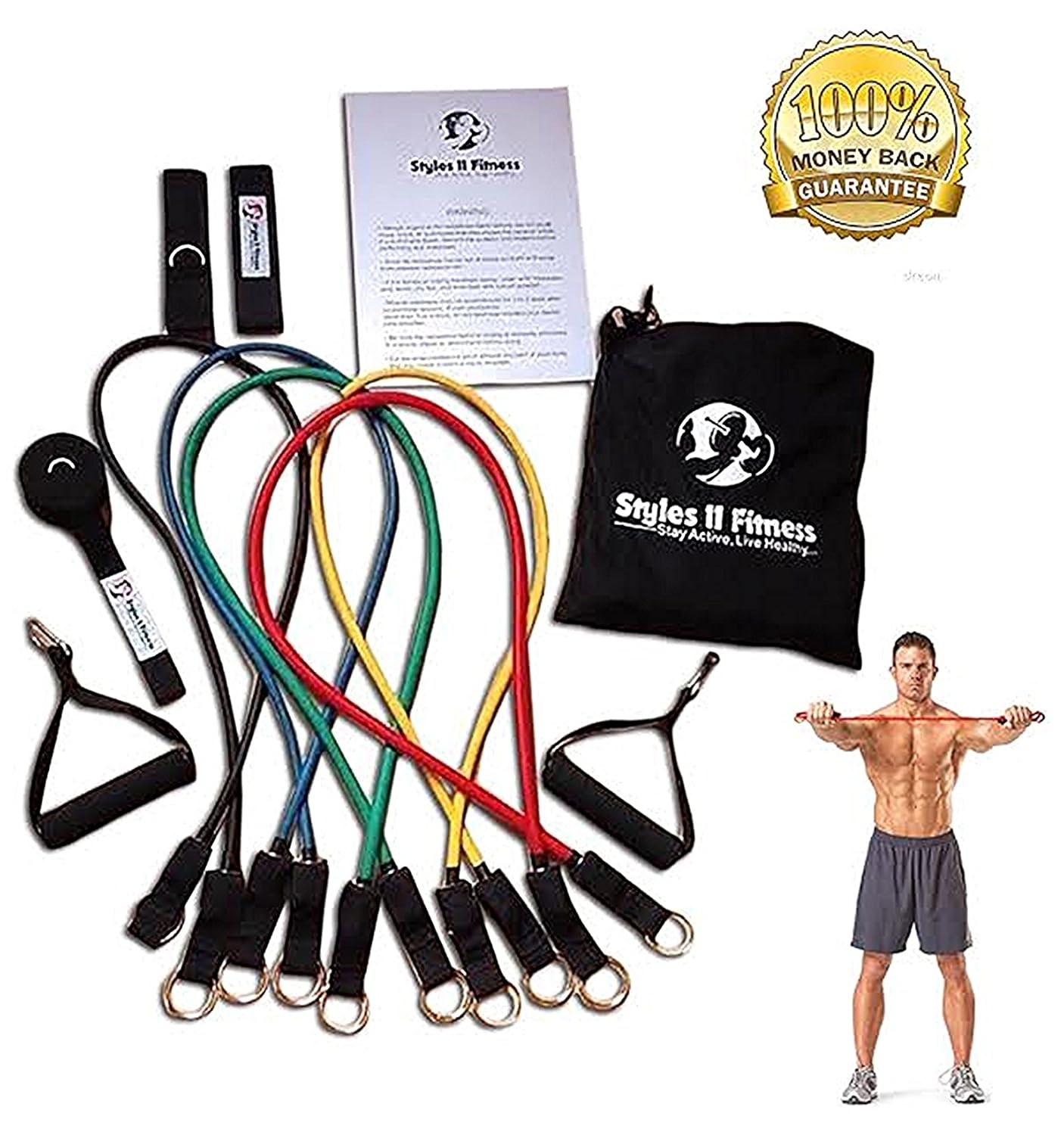 Styles II Fitness Resistance Tube Exercise Workout Elastic