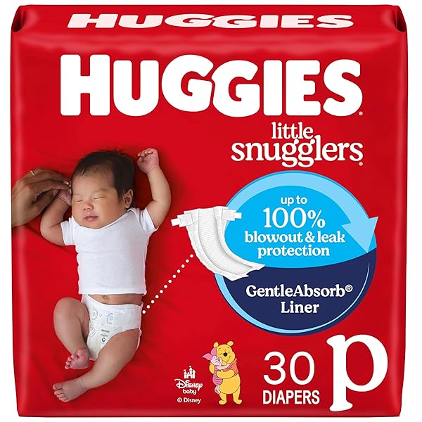 HUGGIES NEWBORN DIAPERS, LITTLE SNUGGLERS BABY DIAPERS, SIZE...