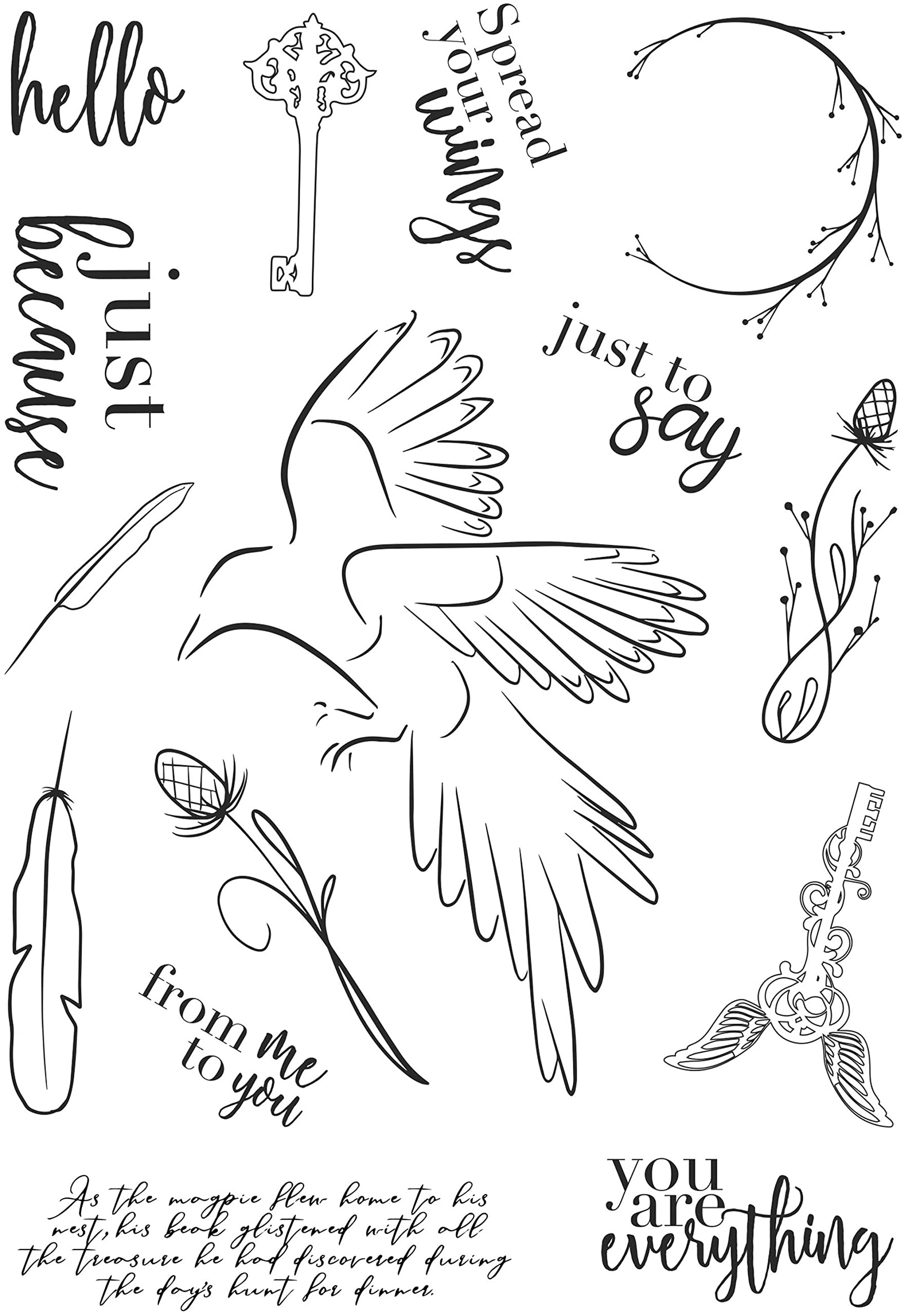 Bonnita Moaby - Spread Your Wings - Clear Stamp Set