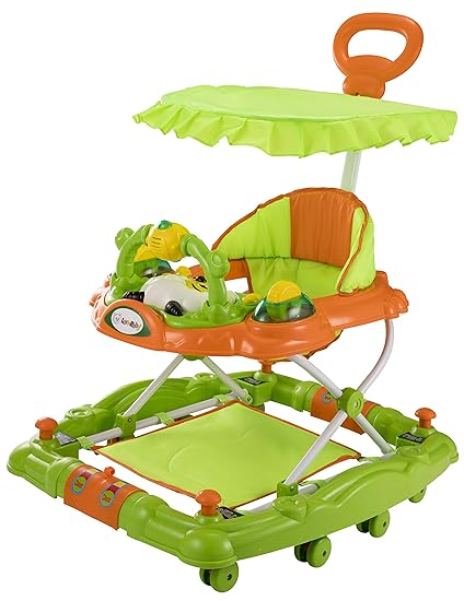 S&P Sublimation New Born Baby Birthday Gift Premium Quality Safe & Durable 3-in-1 Toy Bar,Music Playing Baby Walker (Adjustable) with Handle and Roof Sunshine Protector (4 to 18 Months)