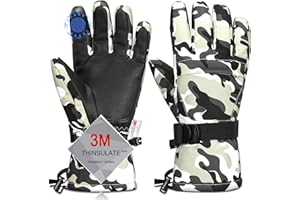 ODTMGER Ski Gloves, Warmest Waterproof and Breathable Snow Gloves for Cold Weather, Fits Both Men & Women,for Parent Child Kids Outdoor