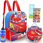Disney Pixar Cars Backpack with Lunch Box for Kids - Bundle with Lightning McQueen 15" School Bag, Lunch Bag, More | Cars School Supplies for Boys