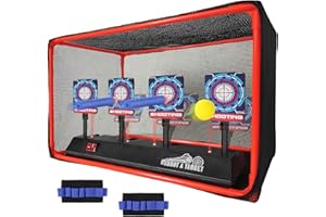 MTISGREAT Electronic Auto Reset Digital Shooting Target with net for Toy Gun Gifts for Kids Boys Girls Age 3+