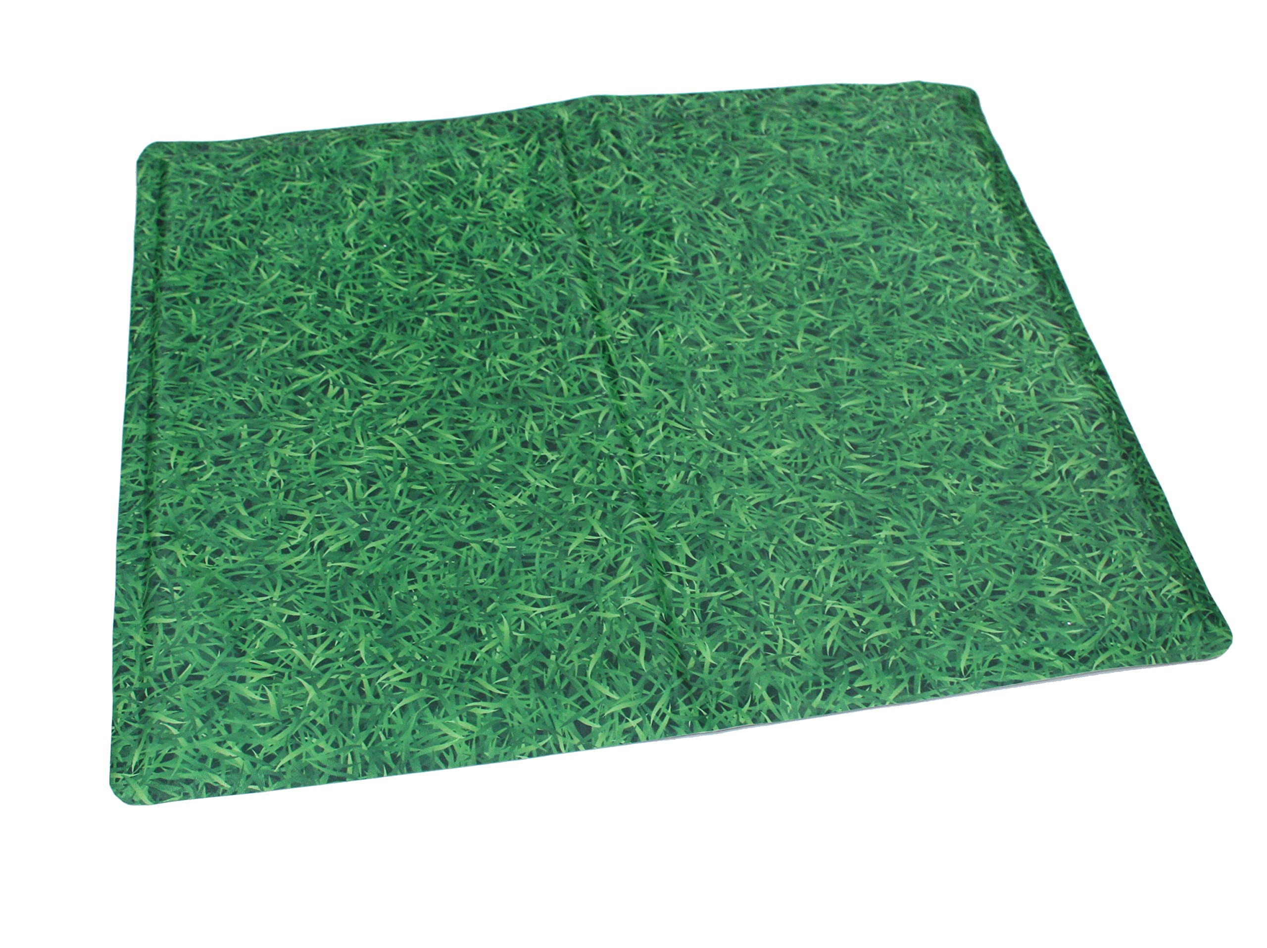 Croci Anti-mosquitos - Cooling mat for animals 40x50cm without electricity or batteries, with Eucalyptus and Citronella anti insects - mat with cooling gel for dogs, size M, Grass pattern