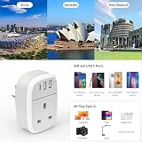 Cyzbim UK to Australia Plug Adapter 20W USB C 4 in 1 AU Outlet view 7