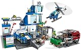 LEGO City Police Station 60316 with Helicopter Patrol Vehicle Bin Lorry Kit view 3