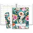 Elan Publishing Company HARDCOVER Combination Plan and Record Book - 8 Period Teacher Lesson Planner (Teal Floral)