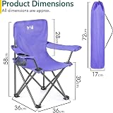 Trail Outdoor Leisure Eagle Kids Camping Chair Purple 2-6 Years Portable view 7