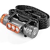 NEBO Transcend 1500 Rechargeable Headlamp | 1,500 Lumens, 5 Light Modes, Detachable Magnetic Work Lamp, Waterproof, Bright LED Head Light for Hiking & Camping, Includes USB Charging Cable