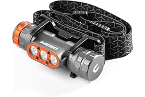 NEBO Transcend 1500 Rechargeable Headlamp | 1,500 Lumens, 5 Light Modes, Detachable Magnetic Work Lamp, Waterproof, Bright LED Head Light for Hiking & Camping, Includes USB Charging Cable