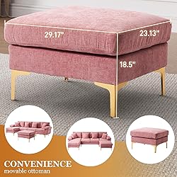 Wrofly U-Shaped Sectional Sofa Couch, 114" Comfy