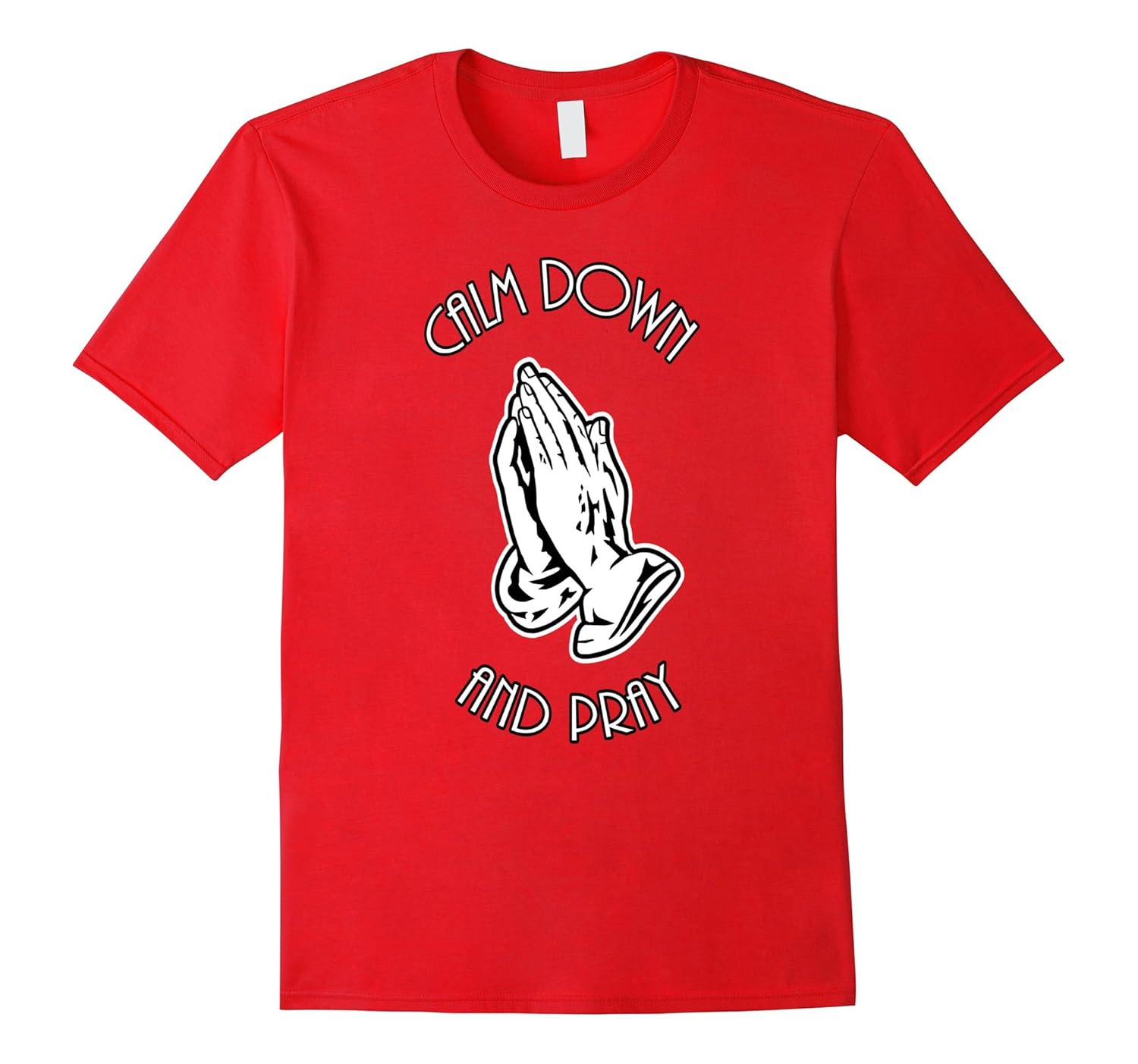 Calm down & pray t-shirt-Rose