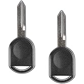 KeylessOption Car Key Replacement for 2000 2001 2002 2003 2004 2005 2006 2007 2008 2009 2010 2011 2012 2013 2014 2015 2016 Ford Lincoln Mazda Mercury Ignition Transponder, H84 H92 40 80 Bit - 2 Pack