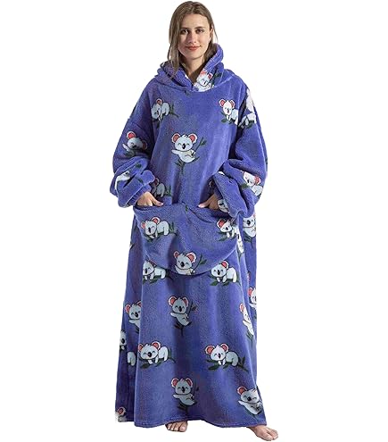 Shamdon Home Collection Oversized Blanket Hoodie, Sherpa Fleece Hoodie Blanket For Adults, Wearable Blanket For Men & Women, Giant Hooded Sweatshirt Throw With Pocket,Pizza