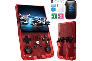 AISLPC R36MAX Retro Handheld Game Console with Open Source Linux System, 64GB TF Card Built-in 18,000+ Classic Video Games, Portable Gaming Console with 4.0-inch IPS HD Screen & 4000mAh Battery (Red 64GB)