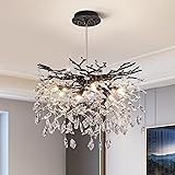 Modern Tree Branch Crystal Chandelier Luxury Black