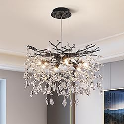 Modern Tree Branch Crystal Chandelier Luxury Black