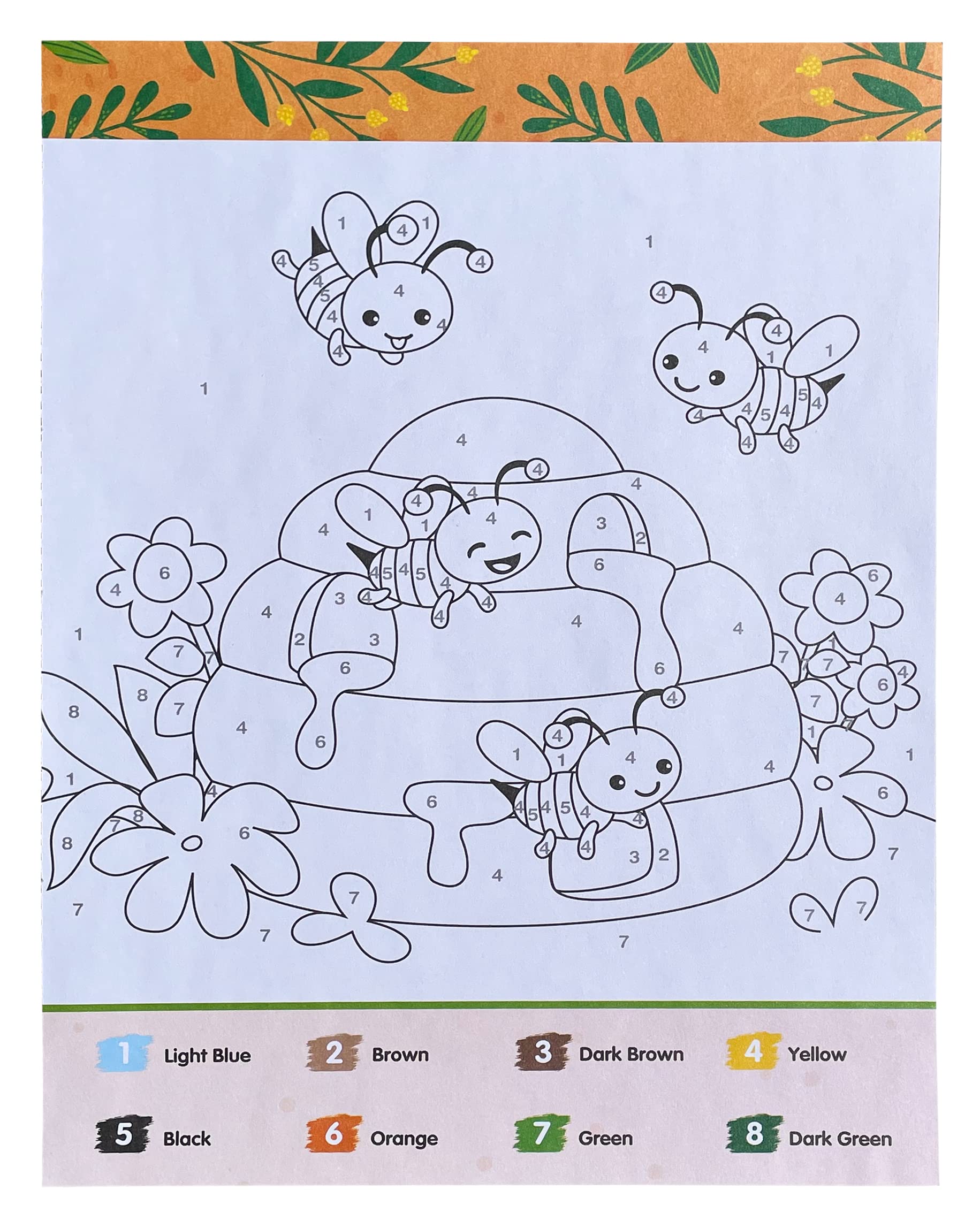 Color By Number Animals for Kids: Over 80 Cute Coloring Designs with Thick, Perforated Pages
