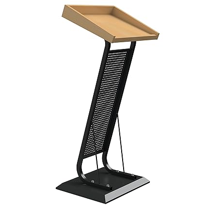 Pragati Systems Presentation Stand, Black And Peach Podium