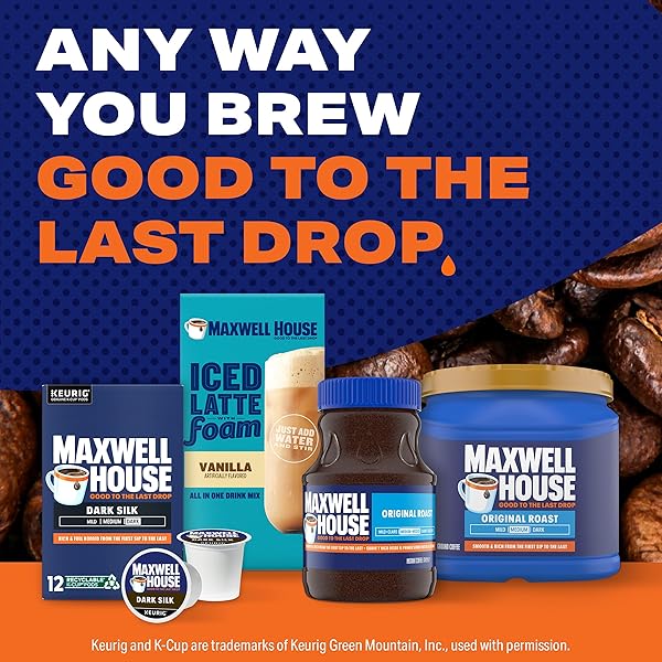 MAXWELL HOUSE DARK SILK DARK ROAST KEURIG K-CUP COFFEE PODS, 12 CT BOX