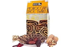 DARIOUS DATE COOKIE Darious Snack Co VEGAN and PALEO Moroccan Spice Date Swirls for Delicious BreakFast, Slightly Sweet And Savory Snacks, All Natural Ingredients, Holiday Food Gifts, 6 oz Bag