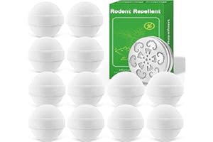 MOTRAPSO 12 Pack Peppermint Oil Rodent Repellent with 1 Pack Mouse Repellent Cream for Car, RVs, House, Garage, Garden, Mouse Deterrent, to Repel Mice, Rats, Squirrel, Moles, Snakes, Chipmunk