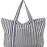 UERRUAM Extra Large Beach Bag for Women,Big Weekender Tote with Zipper and Pocket for Overnight Trip,Washable Corduroy Fabric