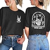 Mama Shirts for Women Mom Shirt Mom Life Crewneck T-Shirts Funny Mama Skeleton Rocker Graphic Tee Summer Pullove Tops
