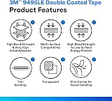3M 9495LE Adhesive Transfer Tape Circles 2.5" Diameter Pack of 100 view 2