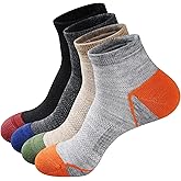 ECOEY Light Weight Merino Wool Athletic Running Socks for Men and Women 4 Pairs