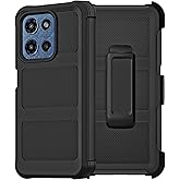 Zuianrll for Motorola Moto G 2026/2025 Case, for Moto G Play 2026 Case with Belt Clip Holster, Heavy Duty 2-Layer Protection, Anti-Drop, Shockproof Phone Cover (Black)