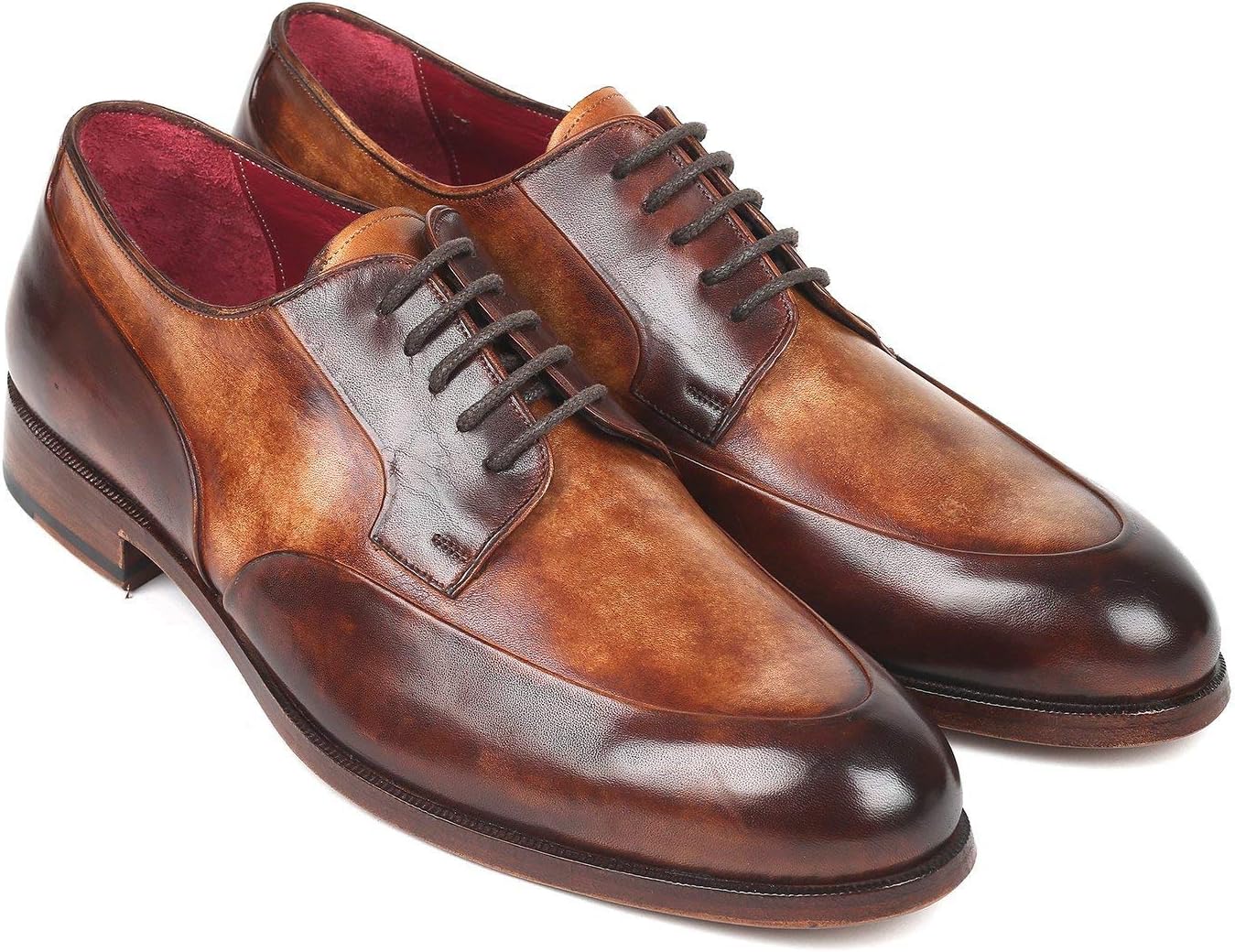 Paul Parkman Men's Dual Tone Brown Derby Shoes (ID#995-BRW)